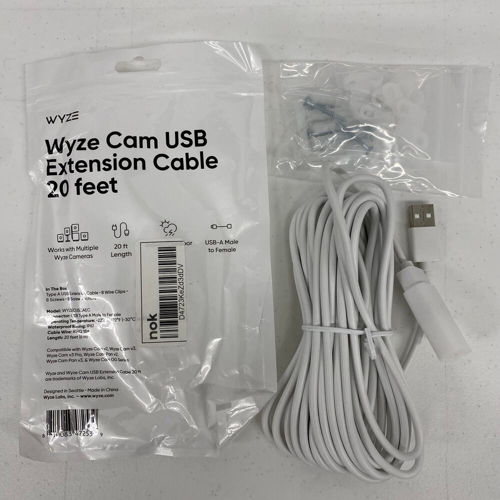 *NEW* WYZE Cam USB 20FT Extension Cables